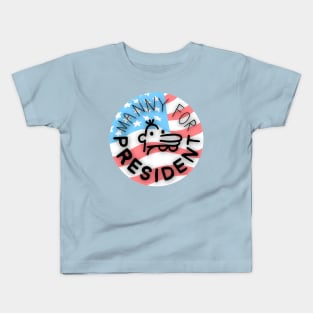 manny for president (usa flag | black quote) Kids T-Shirt